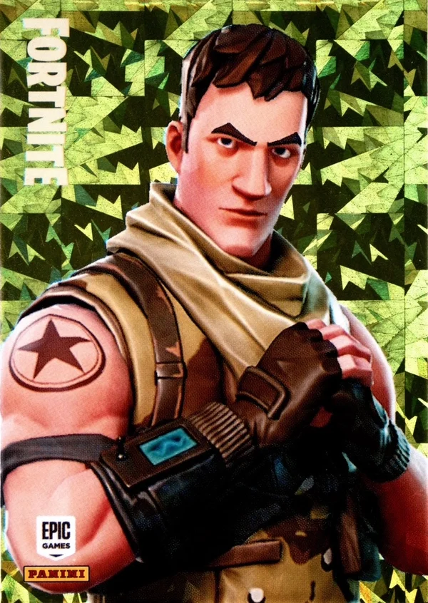 Highrise Assault Trooper Panini Fortnite trading card front