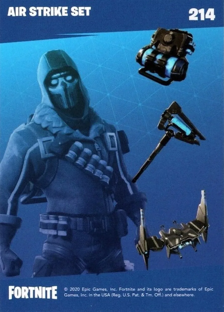 2020 Panini Fortnite Reloaded #214 Air Strike Set trading card back