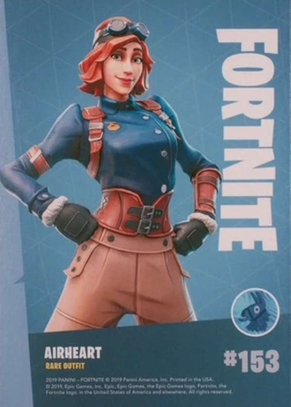 2019 Panini Fortnite Series 1 #153 Airheart — Holofoil trading card back