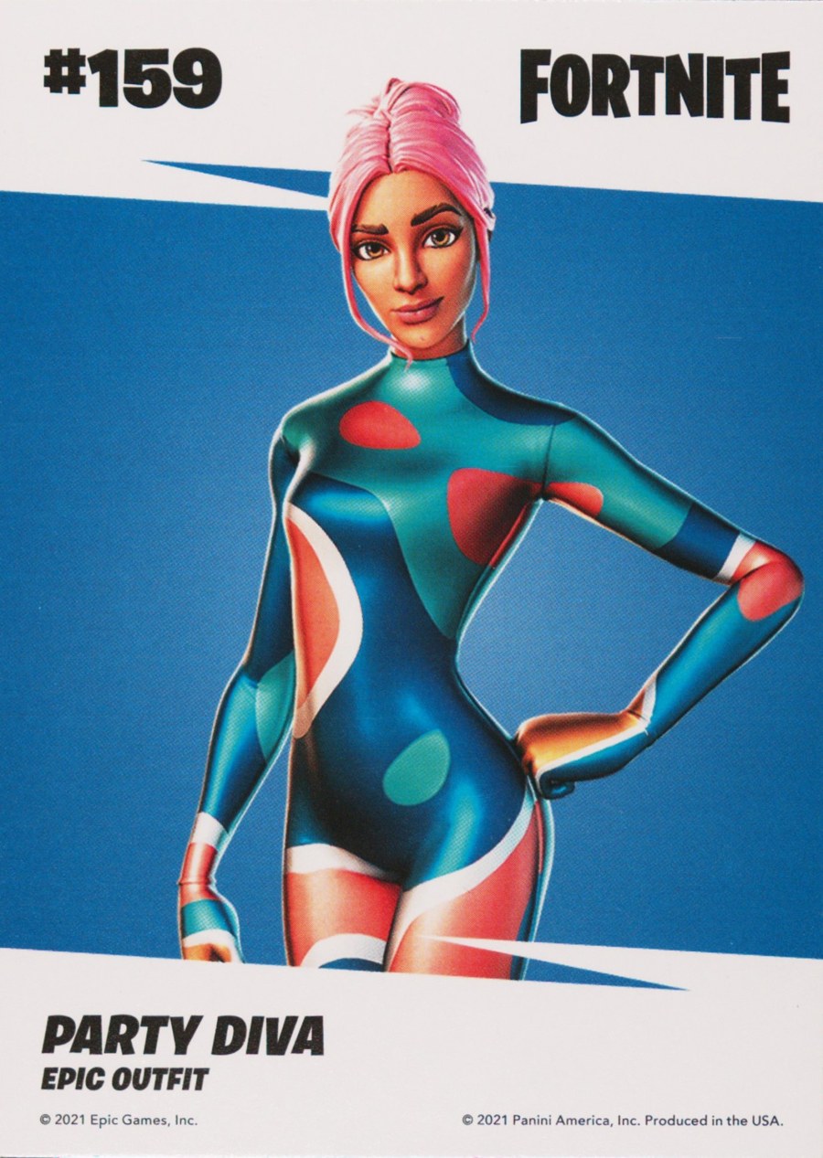 2021 Panini Fortnite Series 3 #159 Party Diva — Laser trading card back