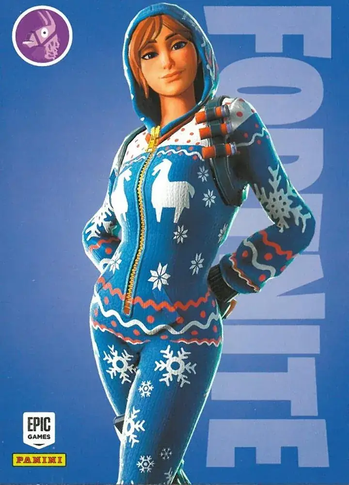 Onesie Winter Panini Fortnite trading card front