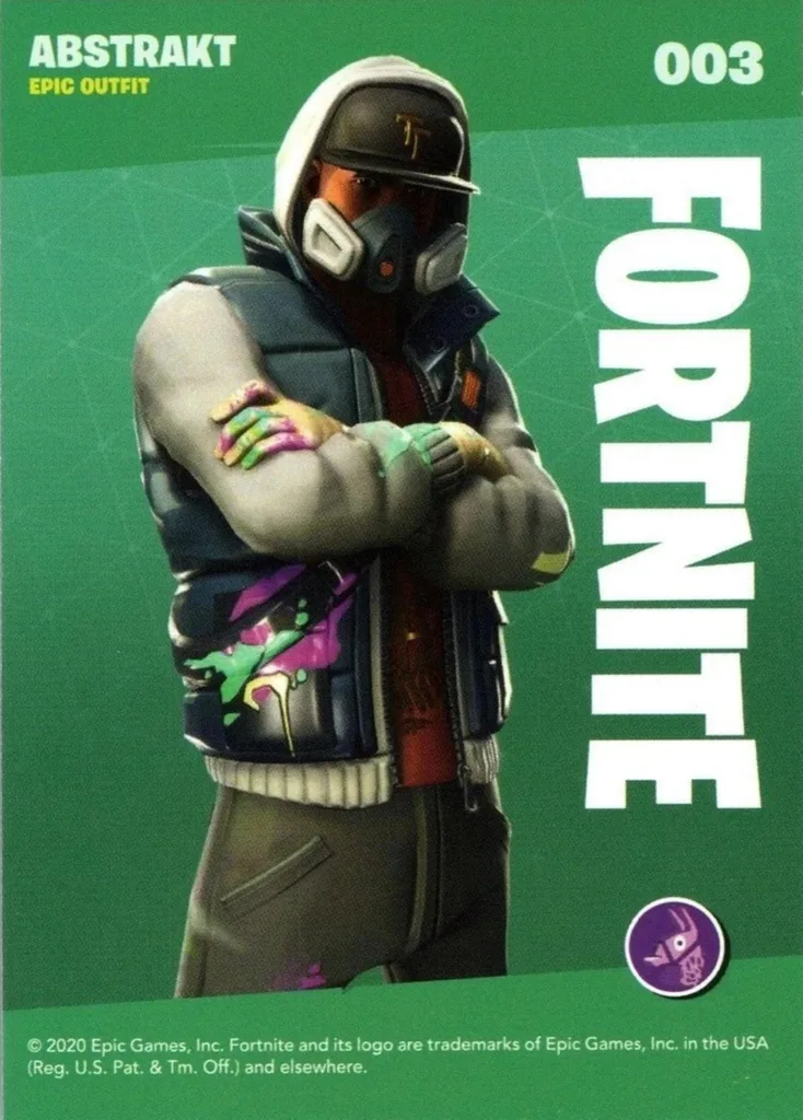 2020 Panini Fortnite Reloaded #3 Abstrakt trading card back