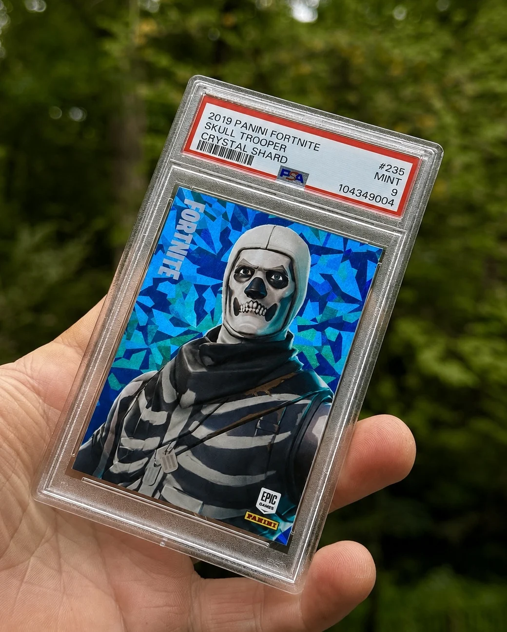 2019 Panini Fortnite Series 1 Skull Trooper #235 Crystal Shard PSA 9