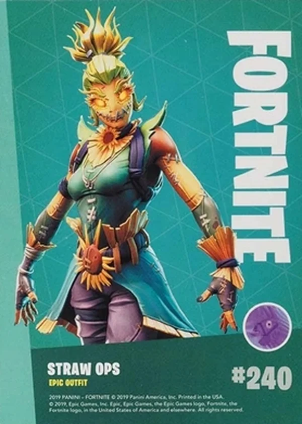 Straw Ops Panini Fortnite trading card front