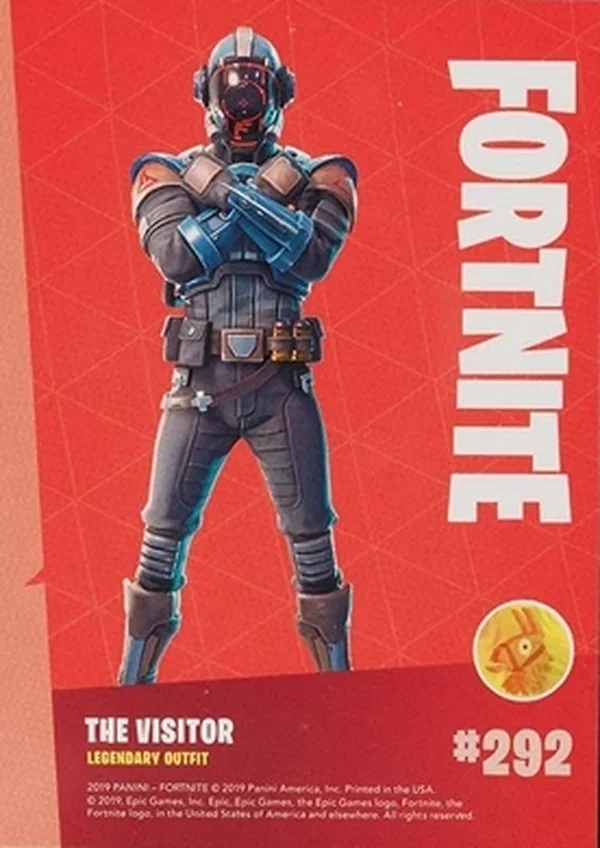 2019 Panini Fortnite Series 1 #292 The Visitor — Holofoil trading card back