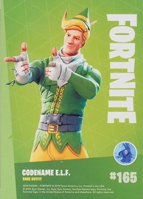 2019 Panini Fortnite Series 1 #165 Codename E.L.F. — Holofoil trading card back