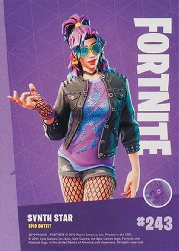 2019 Panini Fortnite Series 1 #243 Synth Star — Holofoil trading card back