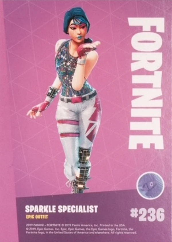 2019 Panini Fortnite Series 1 #236 Sparkle Specialist — Holofoil trading card back