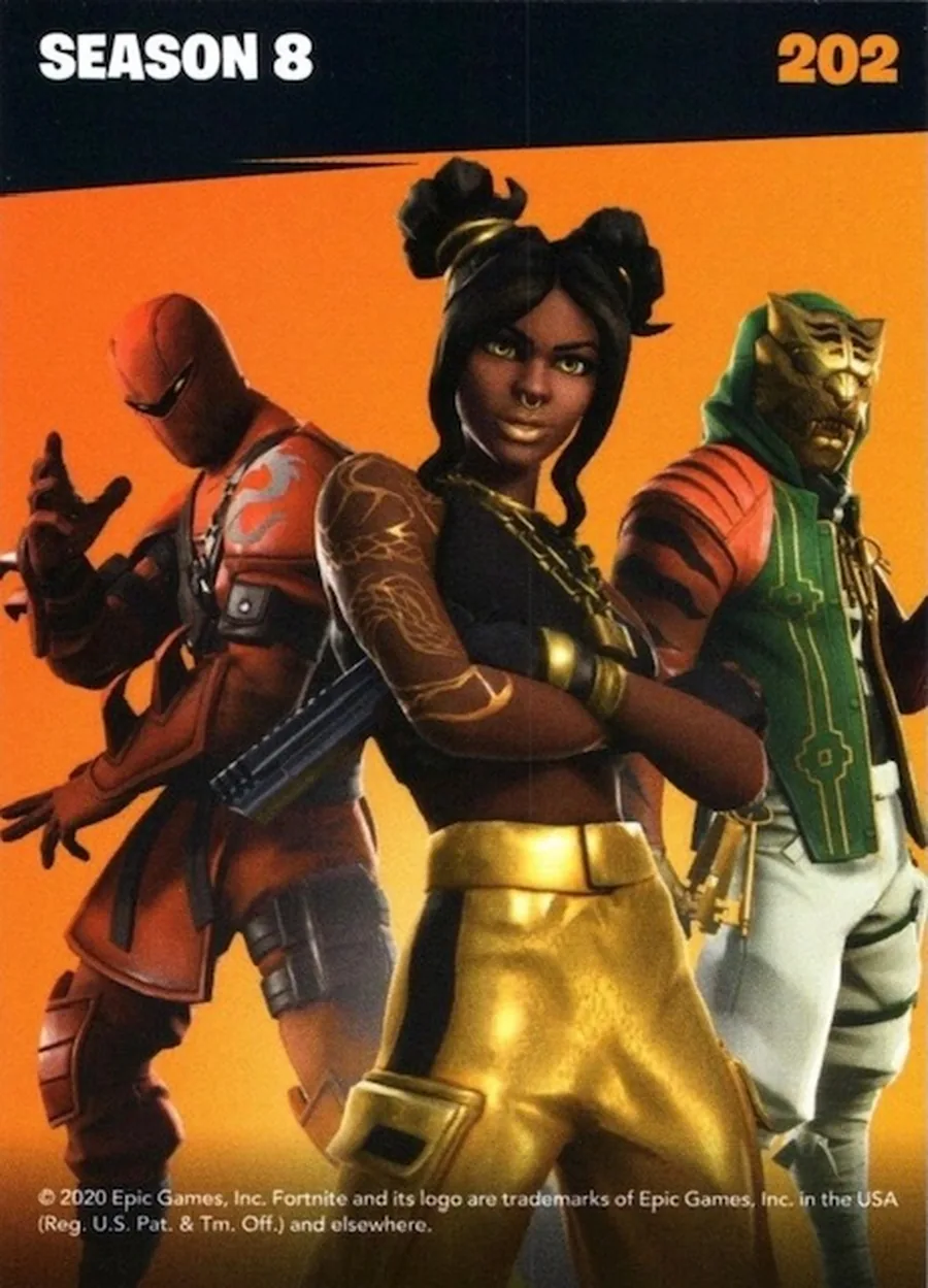 2020 Panini Fortnite Reloaded #202 Battle Pass Season 8 trading card back