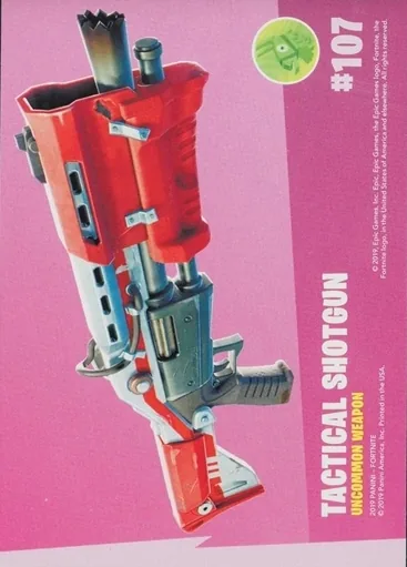 2019 Panini Fortnite Series 1 #107 Tactical Shotgun — Holofoil trading card back