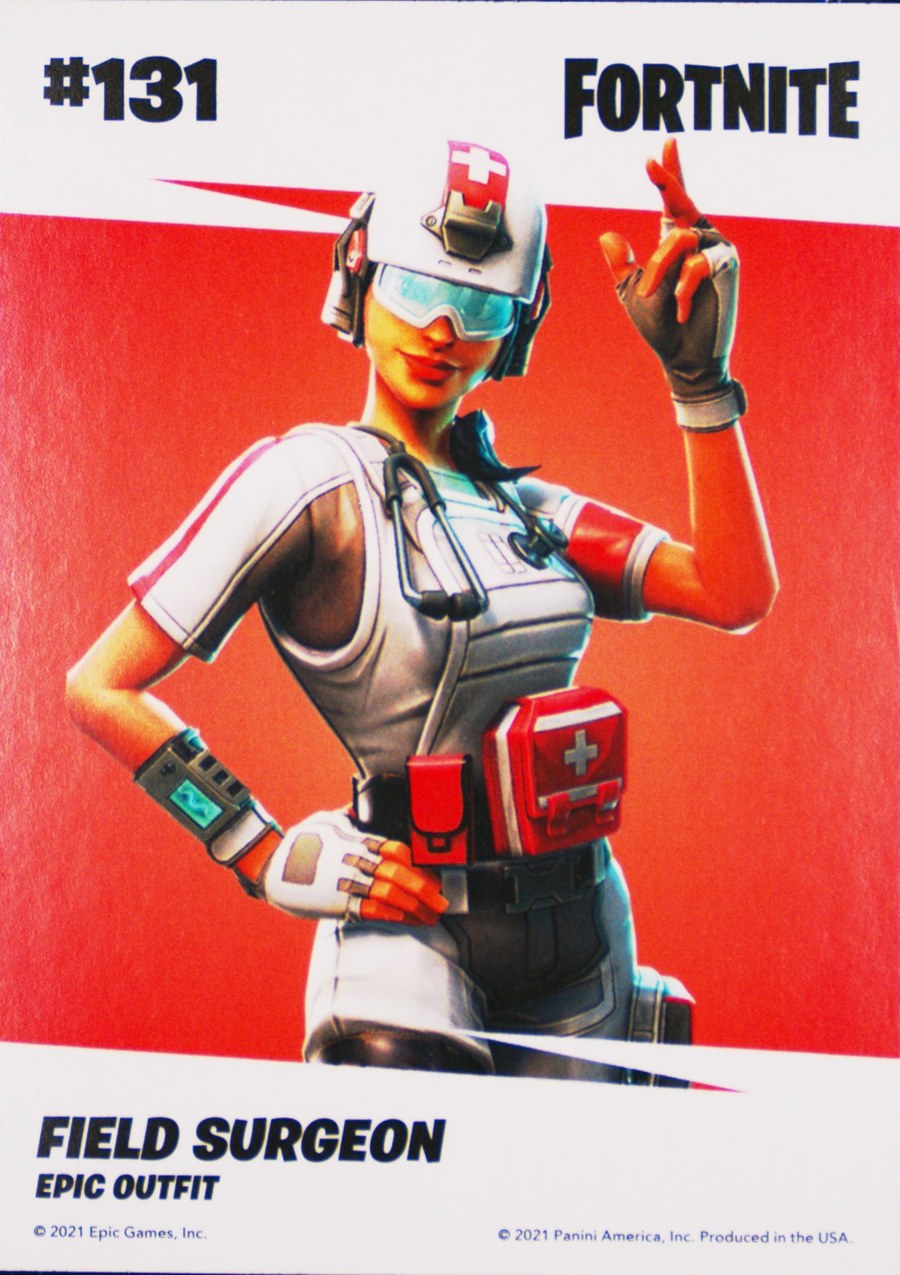 2021 Panini Fortnite Series 3 #131 Field Surgeon — Laser trading card back