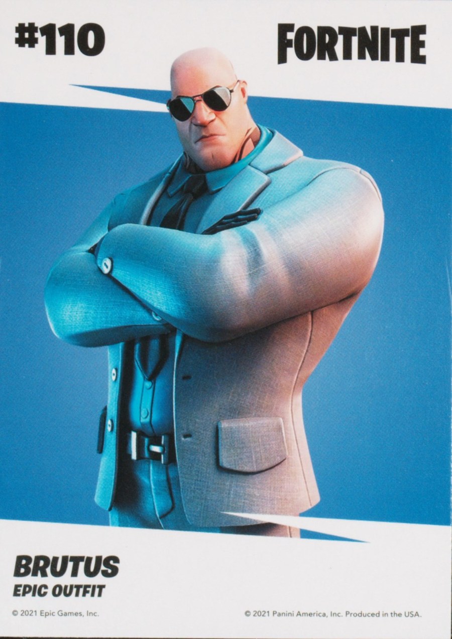 2021 Panini Fortnite Series 3 #110 Brutus — Laser trading card back