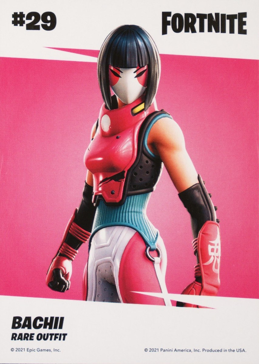 2021 Panini Fortnite Series 3 #29 Bachii — Laser trading card back