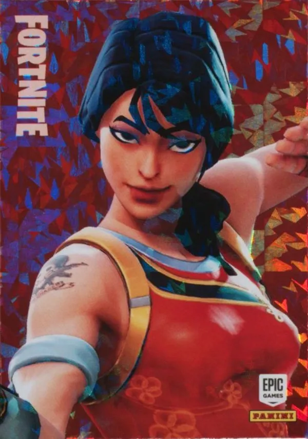Scarlet Defender Panini Fortnite trading card front