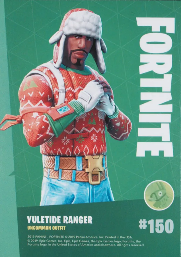 2019 Panini Fortnite Series 1 #150 Yuletide Ranger — Holofoil trading card back
