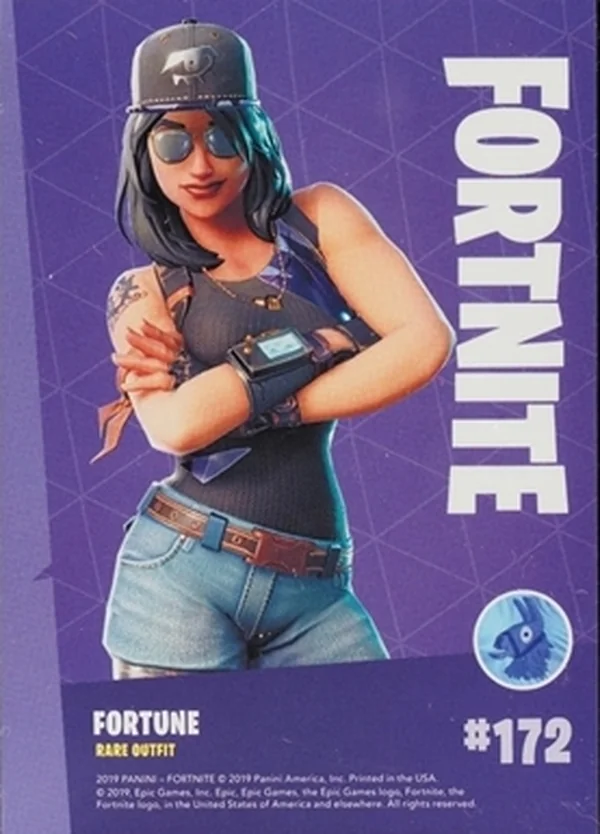 2019 Panini Fortnite Series 1 #172 Fortune — Holofoil trading card back