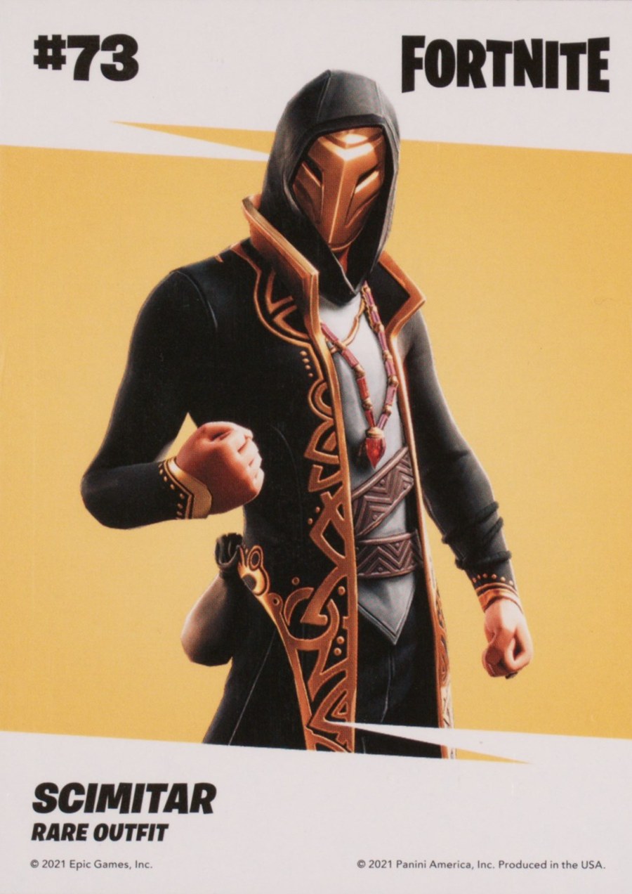2021 Panini Fortnite Series 3 #73 Scimitar — Laser trading card back