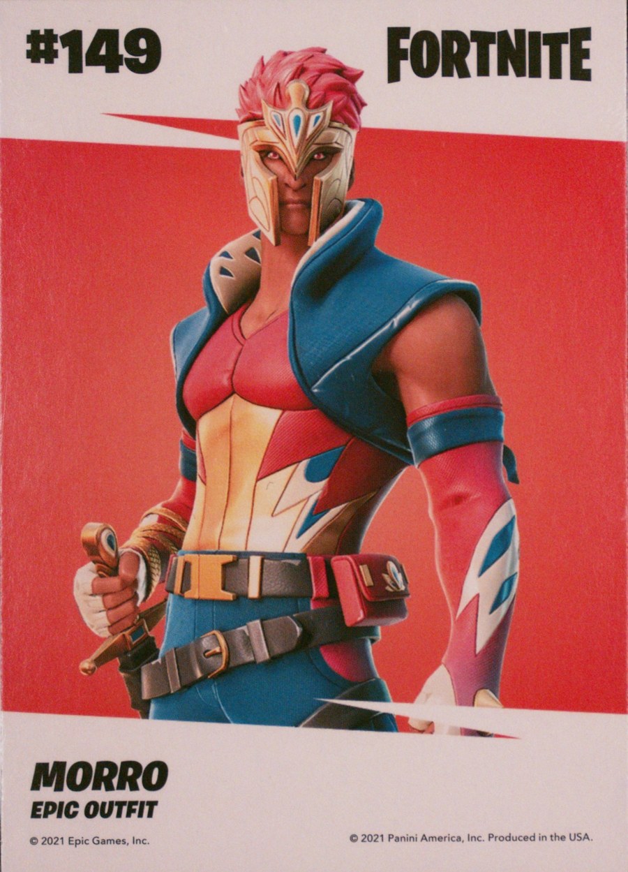 2021 Panini Fortnite Series 3 #149 Morro — Laser trading card back