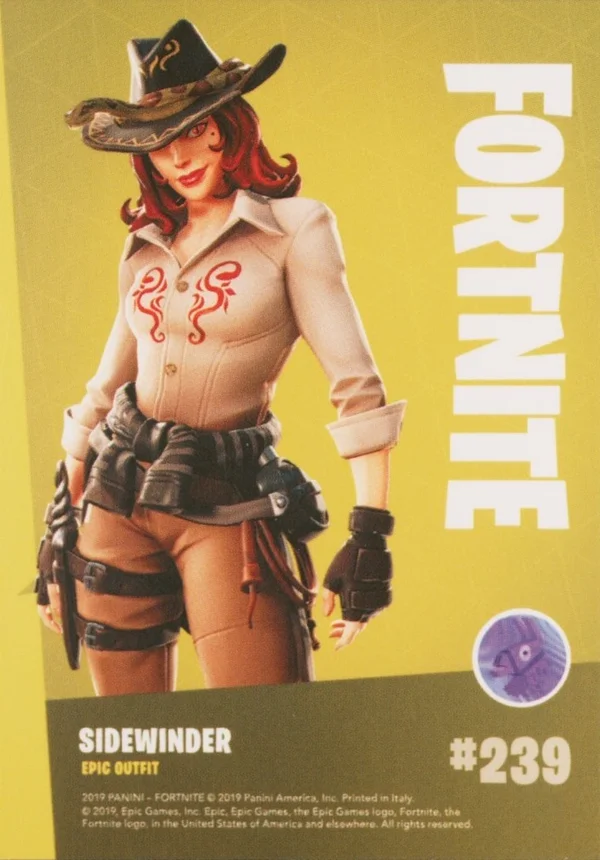 2019 Panini Fortnite Series 1 #239 Sidewinder — Holofoil trading card back