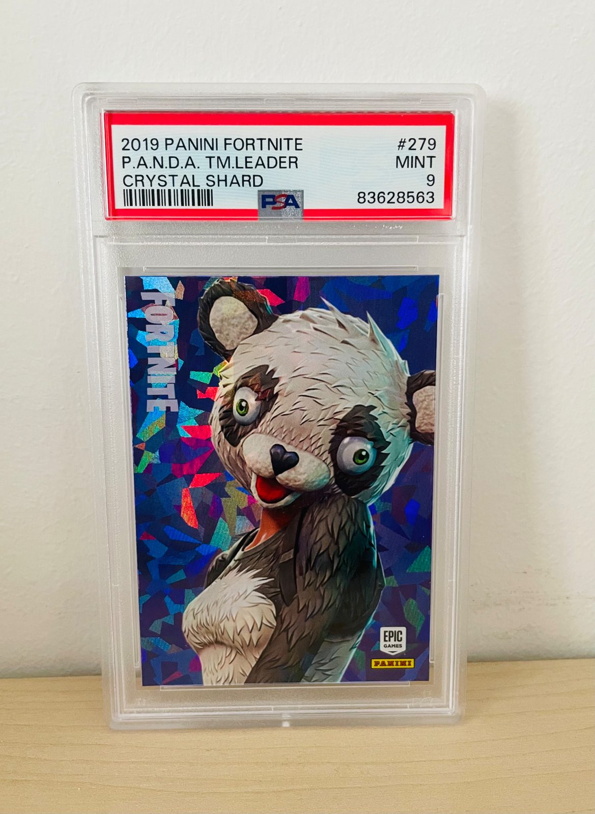 2019 Panini Fortnite Series 1 P.A.N.D.A. Team Leader #279 Crystal Shard PSA 9