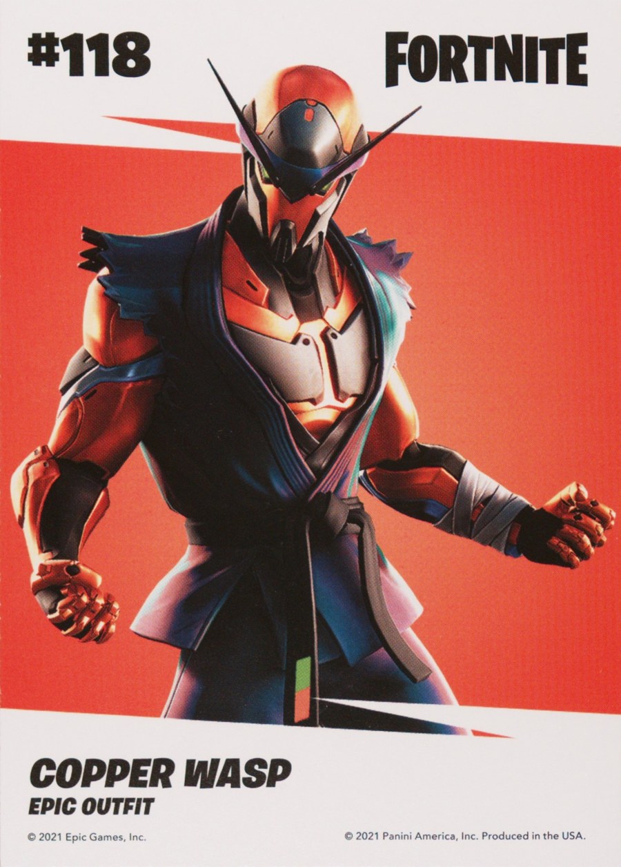 2021 Panini Fortnite Series 3 #118 Copper Wasp — Laser trading card back