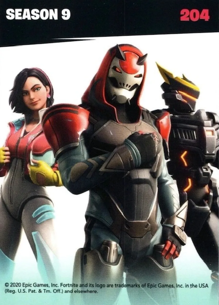 2020 Panini Fortnite Reloaded #204 Battle Pass Season 9 trading card back
