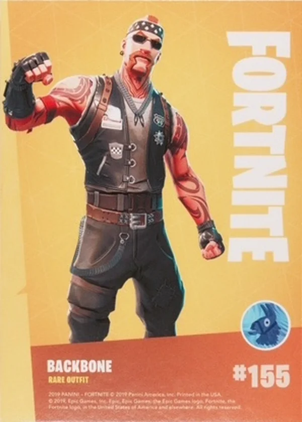 2019 Panini Fortnite Series 1 #155 Backbone — Holofoil trading card back