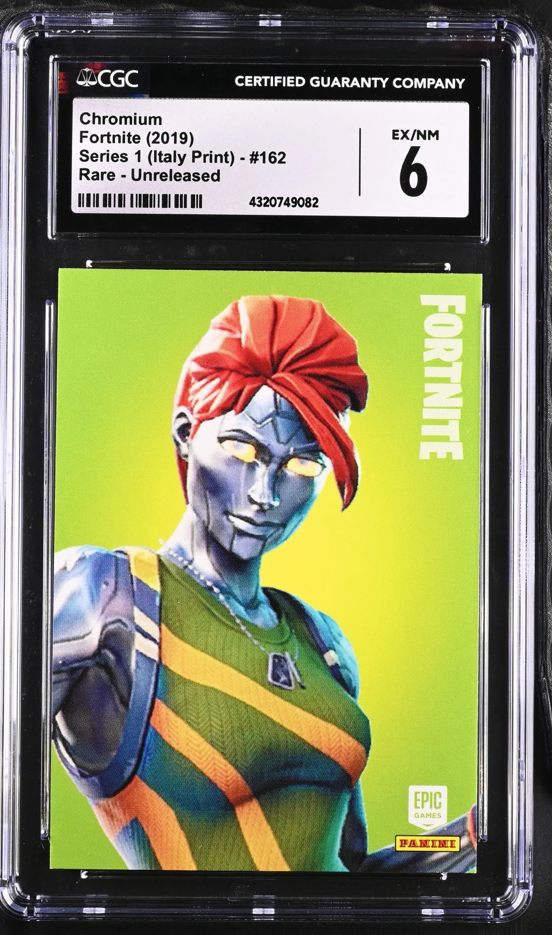 Enlarged transparent Epic Games logo on the Chromium #162 Unreleased Prototype — Series 1 Italy Print