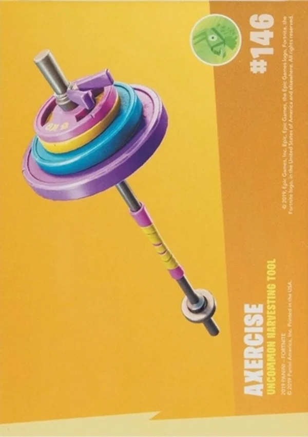 2019 Panini Fortnite Series 1 #146 Axercise — Holofoil trading card back