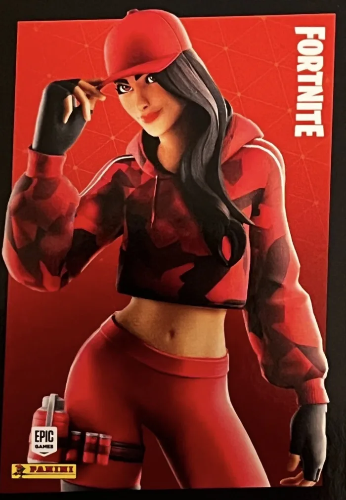 Ruby Panini Fortnite trading card front