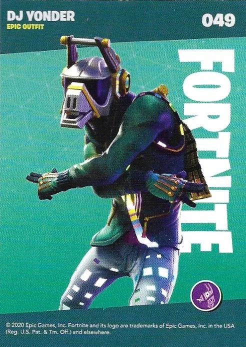 2020 Panini Fortnite Reloaded #49 DJ Yonder trading card back