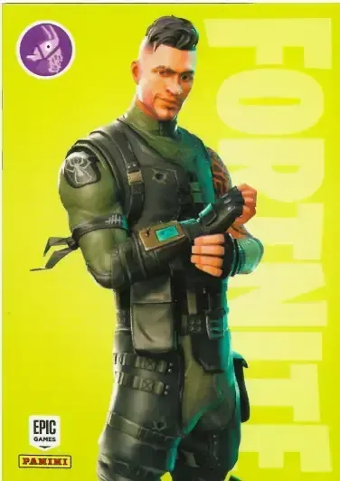 Squad Leader Panini Fortnite trading card front