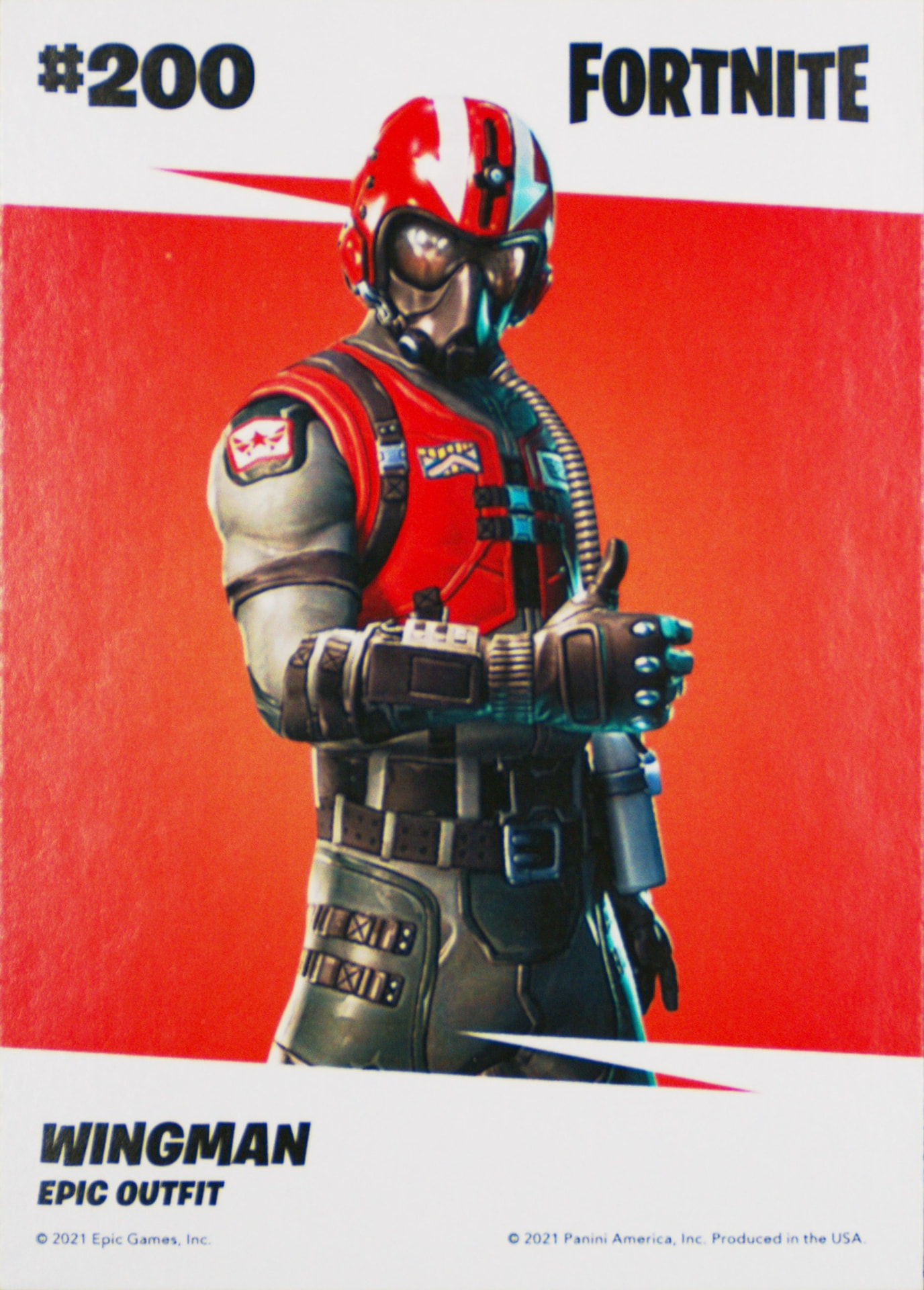 2021 Panini Fortnite Series 3 #200 Wingman — Laser trading card back