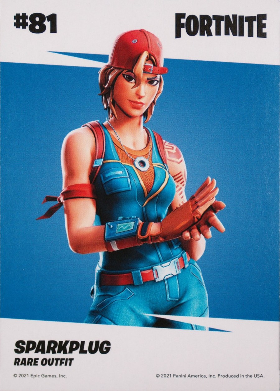 2021 Panini Fortnite Series 3 #81 Sparkplug — Laser trading card back