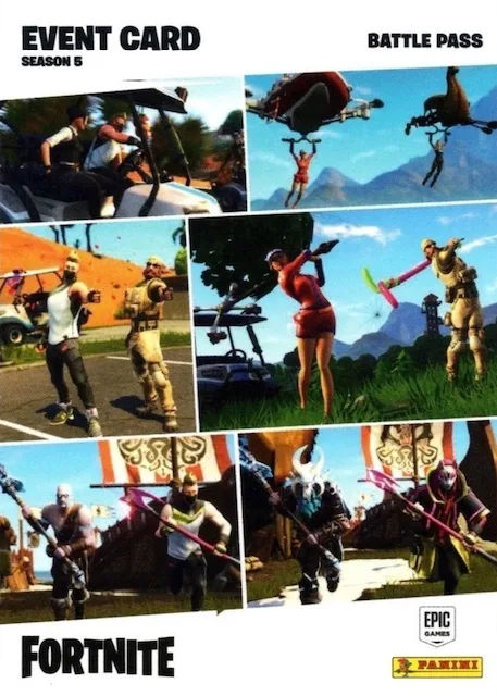 Battle Pass Season 5 Panini Fortnite trading card front