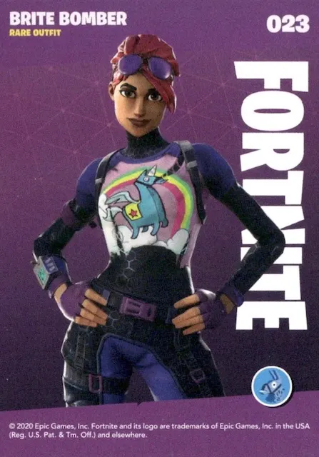 Brite Bomber Panini Fortnite trading card front