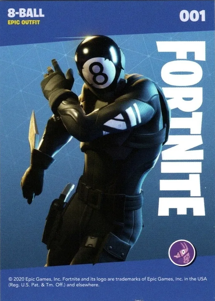 2020 Panini Fortnite Reloaded #1 8-Ball trading card back
