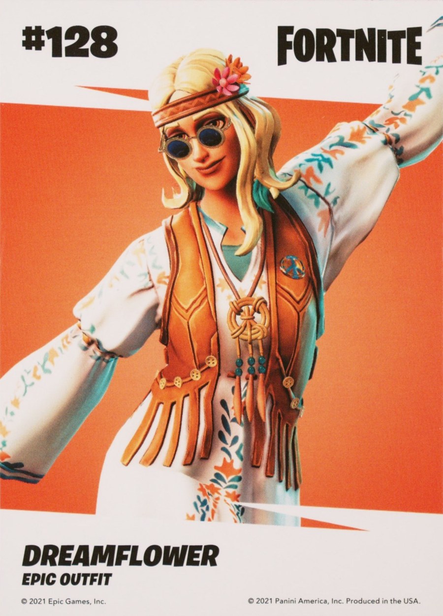 2021 Panini Fortnite Series 3 #128 Dreamflower — Laser trading card back
