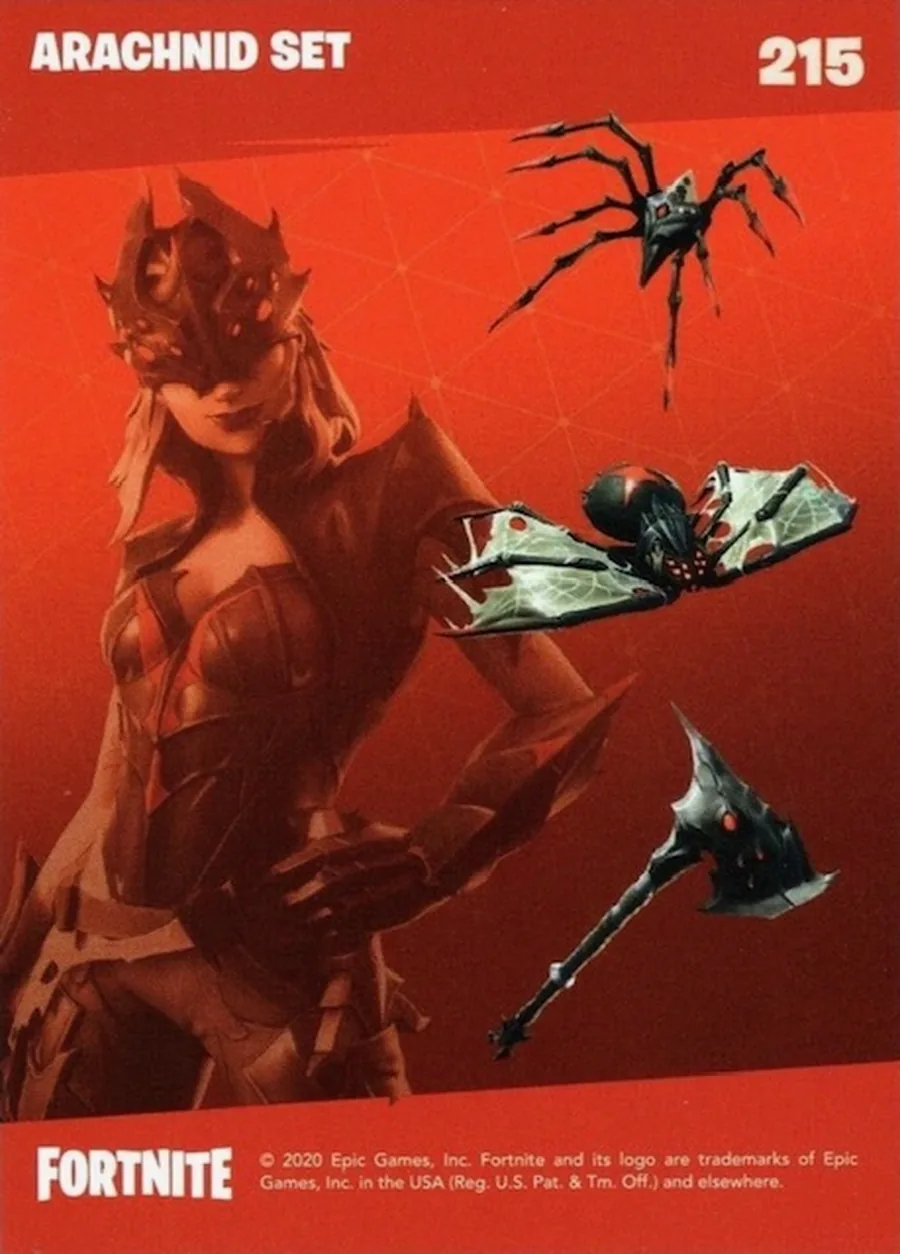 2020 Panini Fortnite Reloaded #215 Arachnid Set trading card back