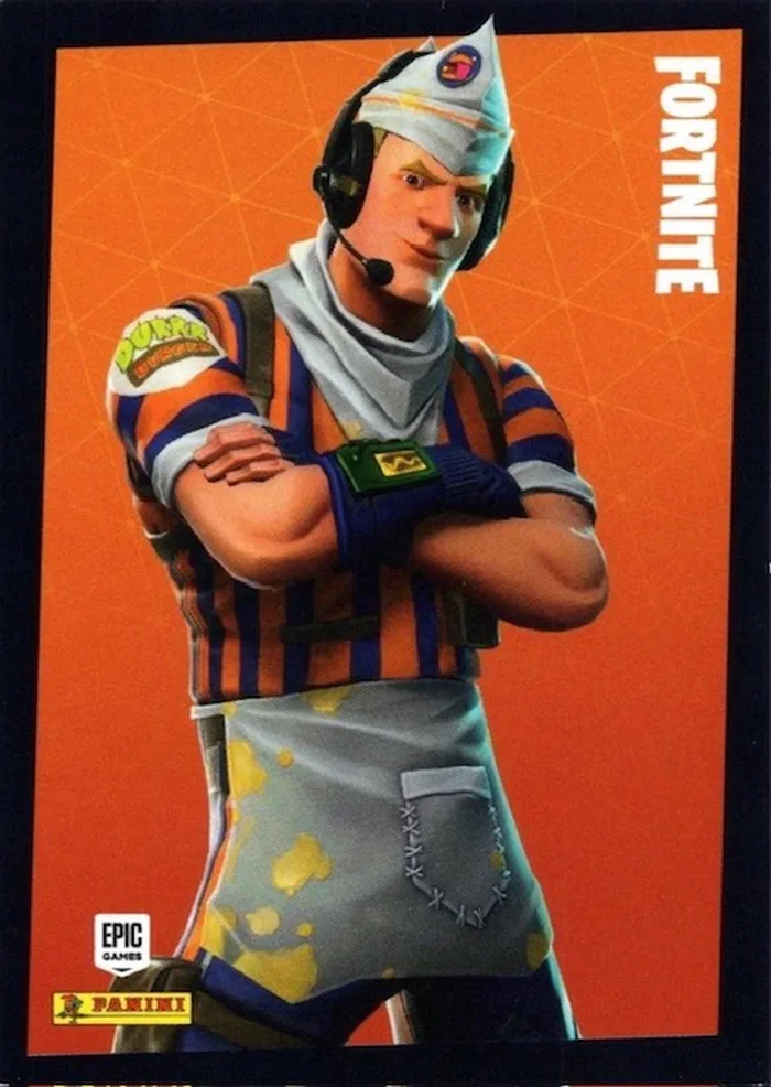 Grill Sergeant Panini Fortnite trading card front