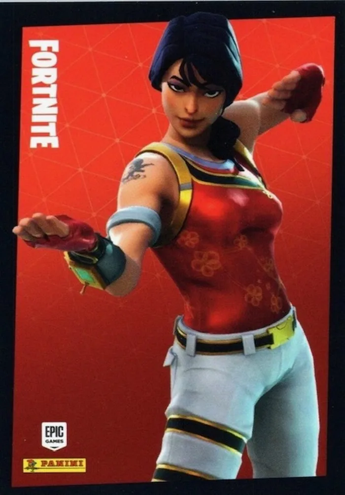Scarlet Defender Panini Fortnite trading card front
