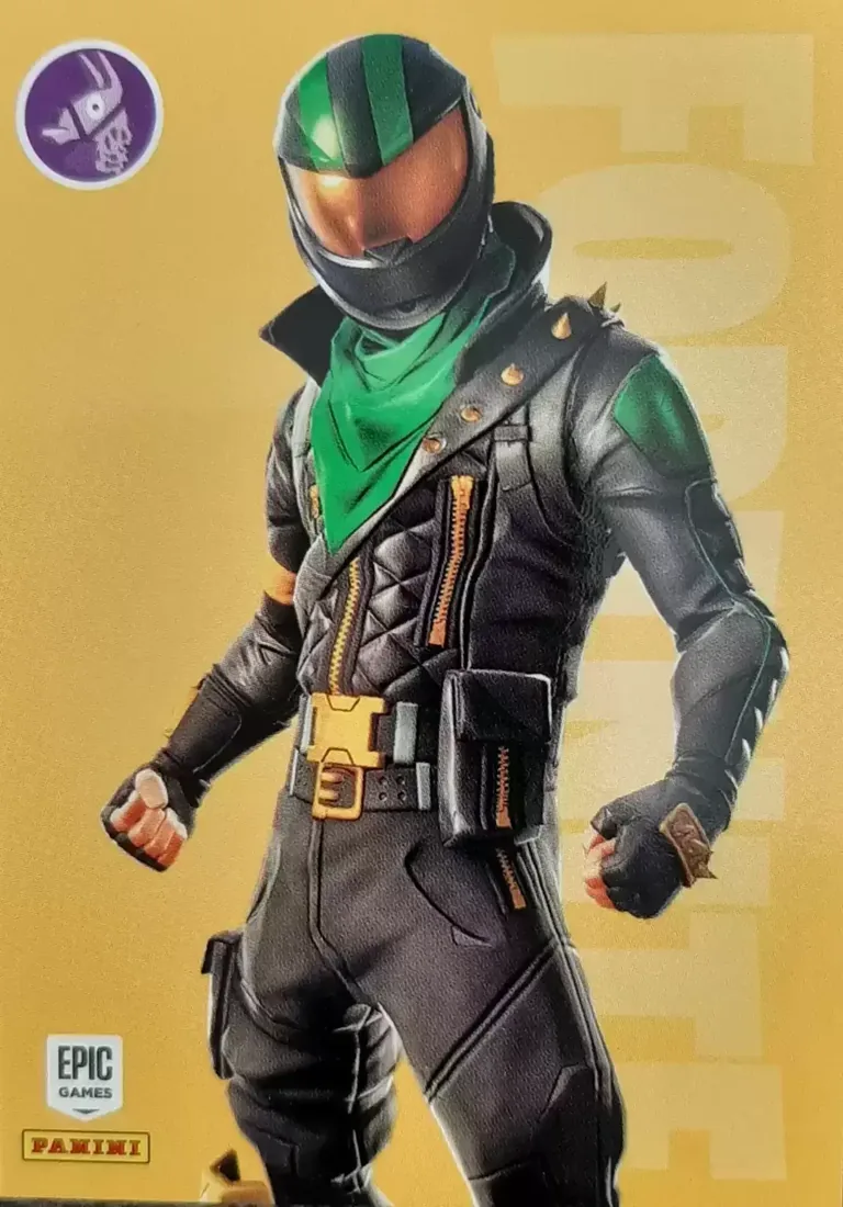 Lucky Rider Panini Fortnite trading card front