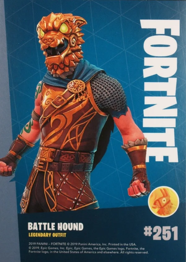2019 Panini Fortnite Series 1 #251 Battle Hound — Holofoil trading card back