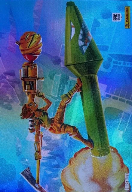 Rocket Ride Panini Fortnite trading card front