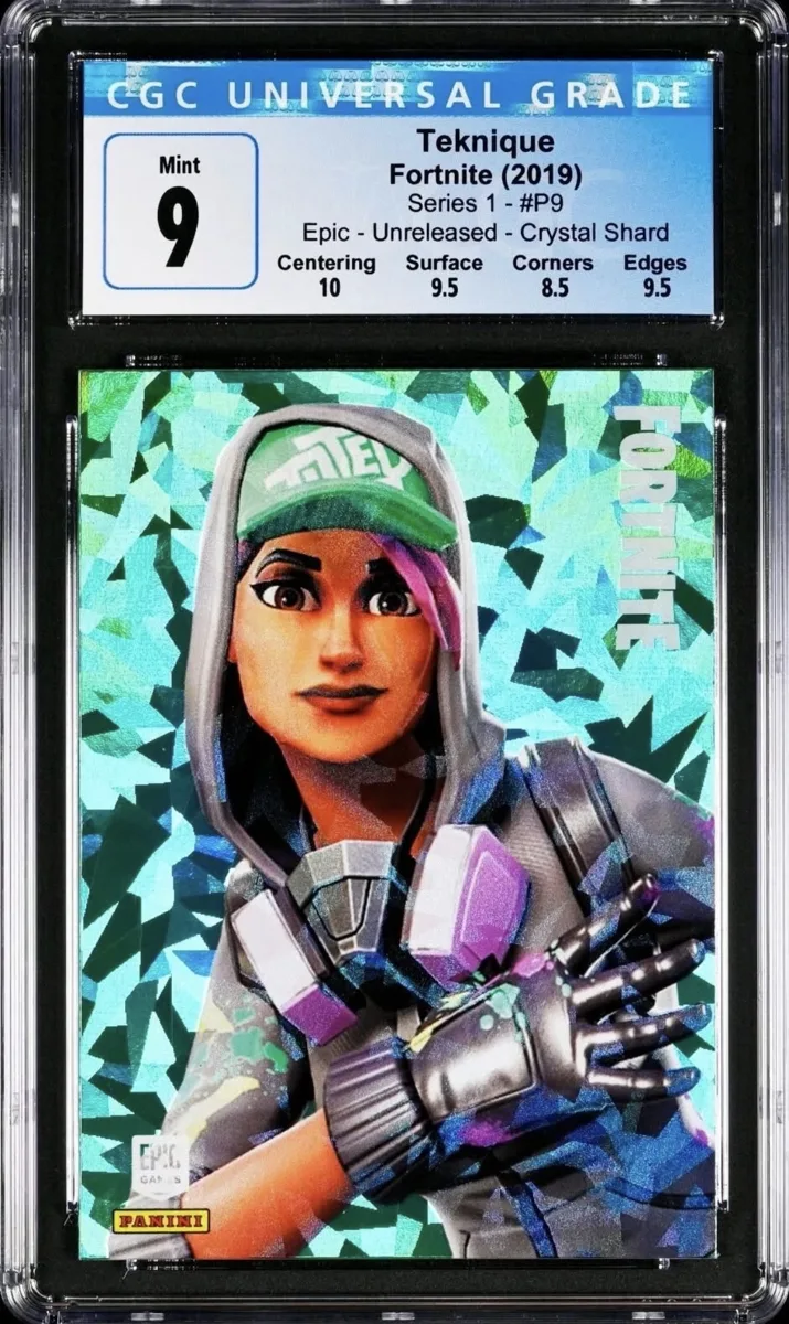 Enlarged transparent Epic Games logo on the Teknique #P9 — Crystal Shard (Unreleased)