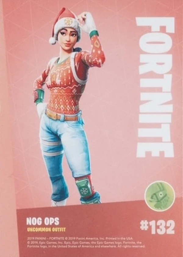 2019 Panini Fortnite Series 1 #132 Nog Ops — Holofoil trading card back