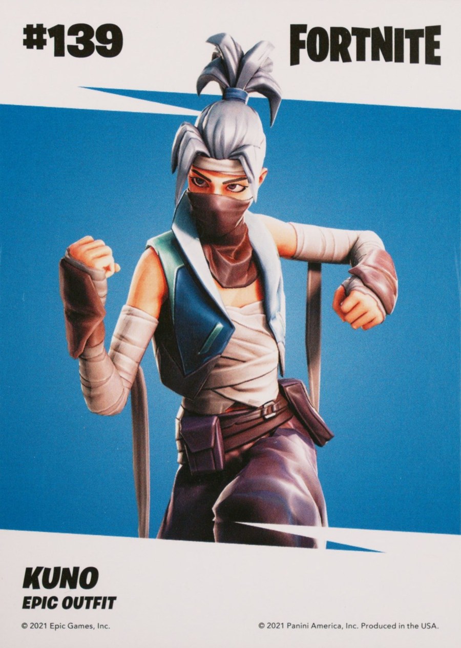 2021 Panini Fortnite Series 3 #139 Kuno — Laser trading card back