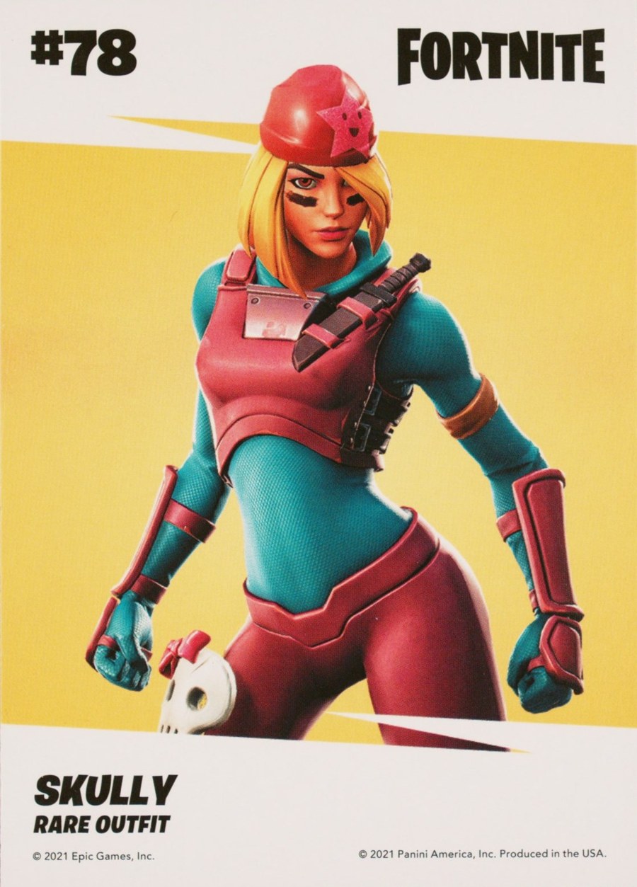 2021 Panini Fortnite Series 3 #78 Skully — Laser trading card back