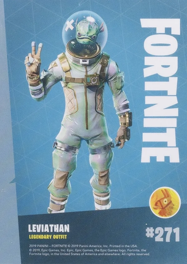 2019 Panini Fortnite Series 1 #271 Leviathan — Holofoil trading card back