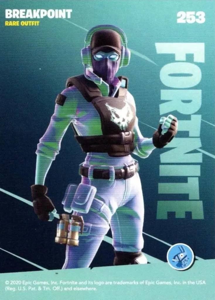 2020 Panini Fortnite Reloaded #253 Breakpoint trading card back